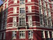 Beautiful old building apartment with high stucco...