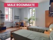 Bed in Shared bedroom Via Barrili MALE Students only...