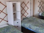 Bed in twin room with balcony in Lisbon