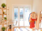 Bedroom with balcony in a 7 bedroom apartment in Lisbon...