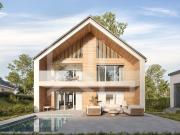 Beginn des zeitgemäßen und hellen Hauses