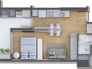 Bigorrilho Studio totalmente mobiliado varanda com...