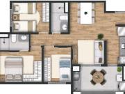 Bios Valeiros 2 e 3 Dorm 47 à 66m2 c/ Varanda e churras...