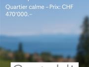 Blick auf den See und die Alpen, ruhige Gegend