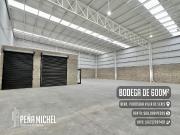 BODEGA EN RENTA 600M²