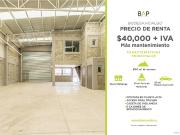 Bodega en renta Parque Industrial Hidalgo