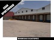 BODEGAS EN RENTA 3,000m2 Y 8,000m2, ECATEPEC, EDOMEX, 161025