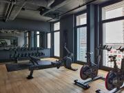 Brand new studio with balcony and gym next to the river...