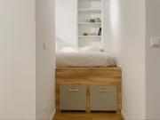 Bright and stylish studio with semi separated sleeping...