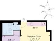 Bright studio apartment in prestigious Chelsea building