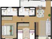 BRISAS ITIRAPINA APARTAMENTO 2 DORM.56M² HORTOLANDIA