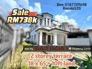 Bukit Indah @ End Lot with land 2 storey terrace