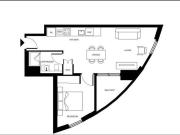 Furnished Corner 1 Bedroom with Bay and City Views $874pw Furnished Corner 1 Bedroom with Bay and City Views $874pw