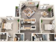 Cambridge Court 2 Bedroom Apartment for Rent at 5959 E...