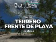 Se vende terreno con 25ml frente de playa en isla blanca...