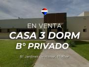 CASA 3 DORMITORIOS EN VENTA EN PLOTTIER B° PRIVADO