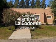 CASA 4 AMBIENTES EN ALQUILER, BARRIO LA CODORNIZ, LOS...