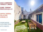 Casa 6 ambientes con jardín y terraza, Villa Luro,...