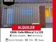Casa Alquiler 4 ambientes 10 años, 90m2, 80Bis E 1 Y...