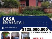 CASA AMPLIO TERRENO | VILLA ALEMANA