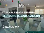 Casa Amueblada en Renta – Residencial Long Island, Cancún