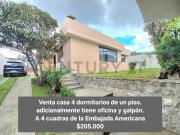Casa de 4 dormitorios, de un piso, más oficina y galpón....