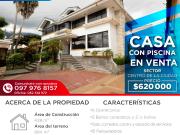 CASA DE LUJO EN VENTA SECTOR CENTRO DE IBARRA