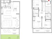 casa de tres dormitorios con jardín 10.93 m2 y...