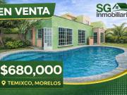 Casa de un nivel con albercas acepta crédito Infonavit...