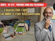 Casa e Lote de 400m² Ponte Alta Norte | 3 Qtos c/ Suíte...