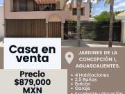 CASA EN COL. JARDINES DE LA CONCEPCIÓN, AGUASCALIENTES