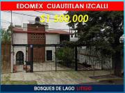 CASA EN CUAUTITLÁN IZCALLI RESIDENCIAL BOSQUES DEL LAGO