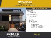CASA EN PRE VENTA PARQUE SONORA LOMAS DE ANGELOPOLIS III