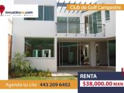 CASA EN RENTA EN CLUB DE GOLF CAMPESTRE, MORELIA
