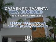 Casa en Renta en cumbres, Cancún sin muebles Casa en Renta en cumbres, Cancún sin muebles