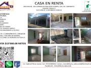 Casa en renta en El Limoncito, Paraíso, Tabasco