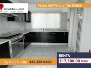 CASA EN RENTA EN PASEO DEL PARQUE TRES MARIAS, MORELIA