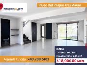 CASA EN RENTA EN PASEO DEL PARQUE TRES MARIAS, MORELIA