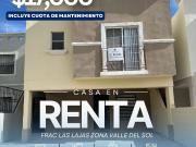 CASA EN RENTA FRAC LAS LAJAS AMUEBLADA