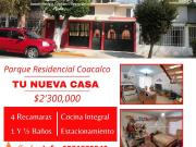 CASA EN VENTA 4 RECAMARAS EN PARQUE RESIDENCIAL COACALCO