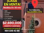 CASA EN VENTA, COLONIA BELLAVISTA, SALAMANCA GTO