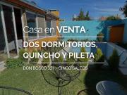 Casa en Venta dos dormitorios, quincho y pileta Cinco...