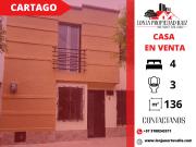 CASA EN VENTA EN CARTAGO VALLE