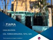 CASA EN VENTA EN COL FERROCARRILEROS, TEPIC, NAY. G