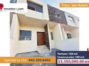 CASA EN VENTA EN FRACC. SAN RUBEN, MORELIA