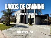 CASA EN VENTA EN LAGOS DE CANNING 5 AMBIENTES CON PILETA...