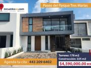 CASA EN VENTA EN PASEO DEL PARQUE TRES MARIAS, MORELIA