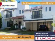 CASA EN VENTA EN RESIDENCIAL CUMBRES DE MORELIA