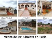 Casa en venta en Turís. VENTA DE 3X1 CHALETS EN TURIS....