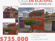 Casa en venta Jardines de Morelos Ecatepec